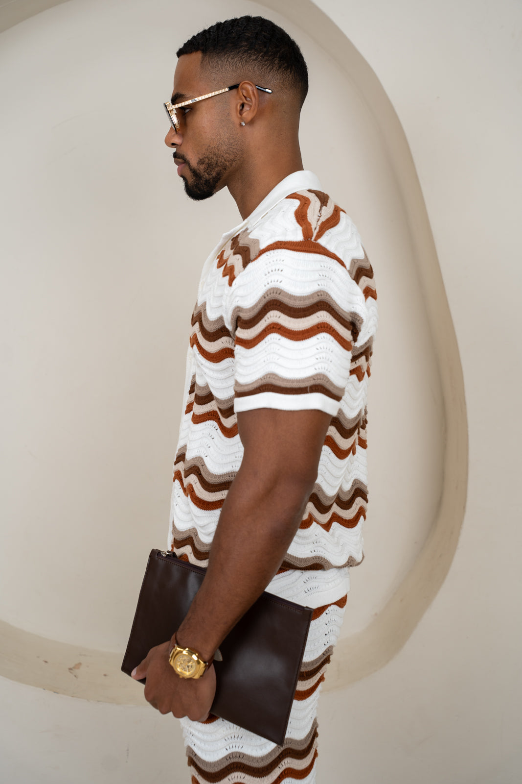 Capri Wave Resort Knitted Shirt - White