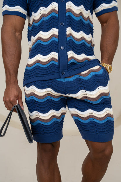 Capri Wave Knitted Short - Navy
