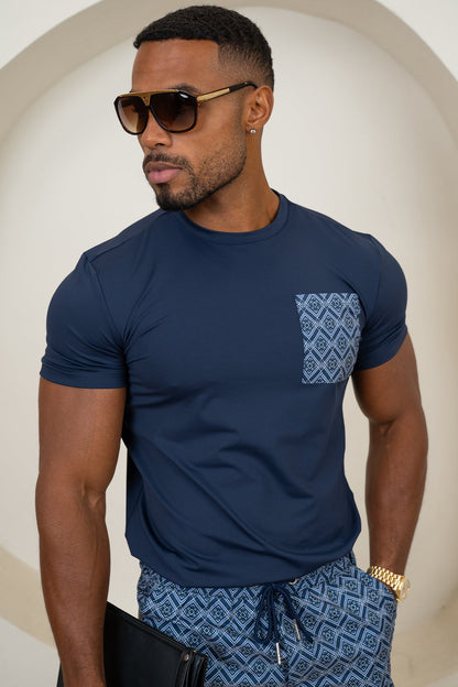 Aztec Swim Shorts - Navy