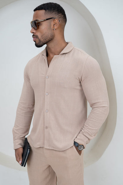 Linen Shorts - Stone