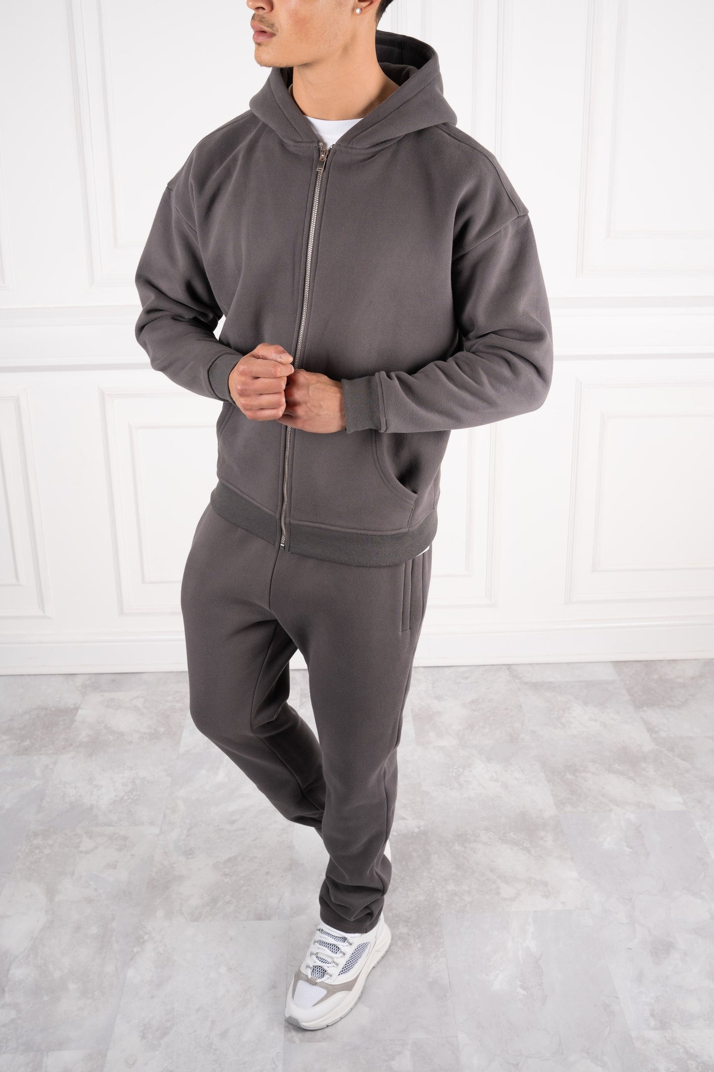 Premium Luxe Straight Leg Jogger - Charcoal