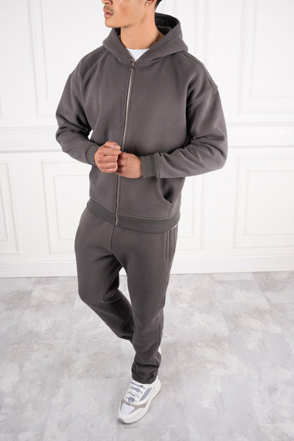 Premium Luxe Straight Leg Jogger - Charcoal