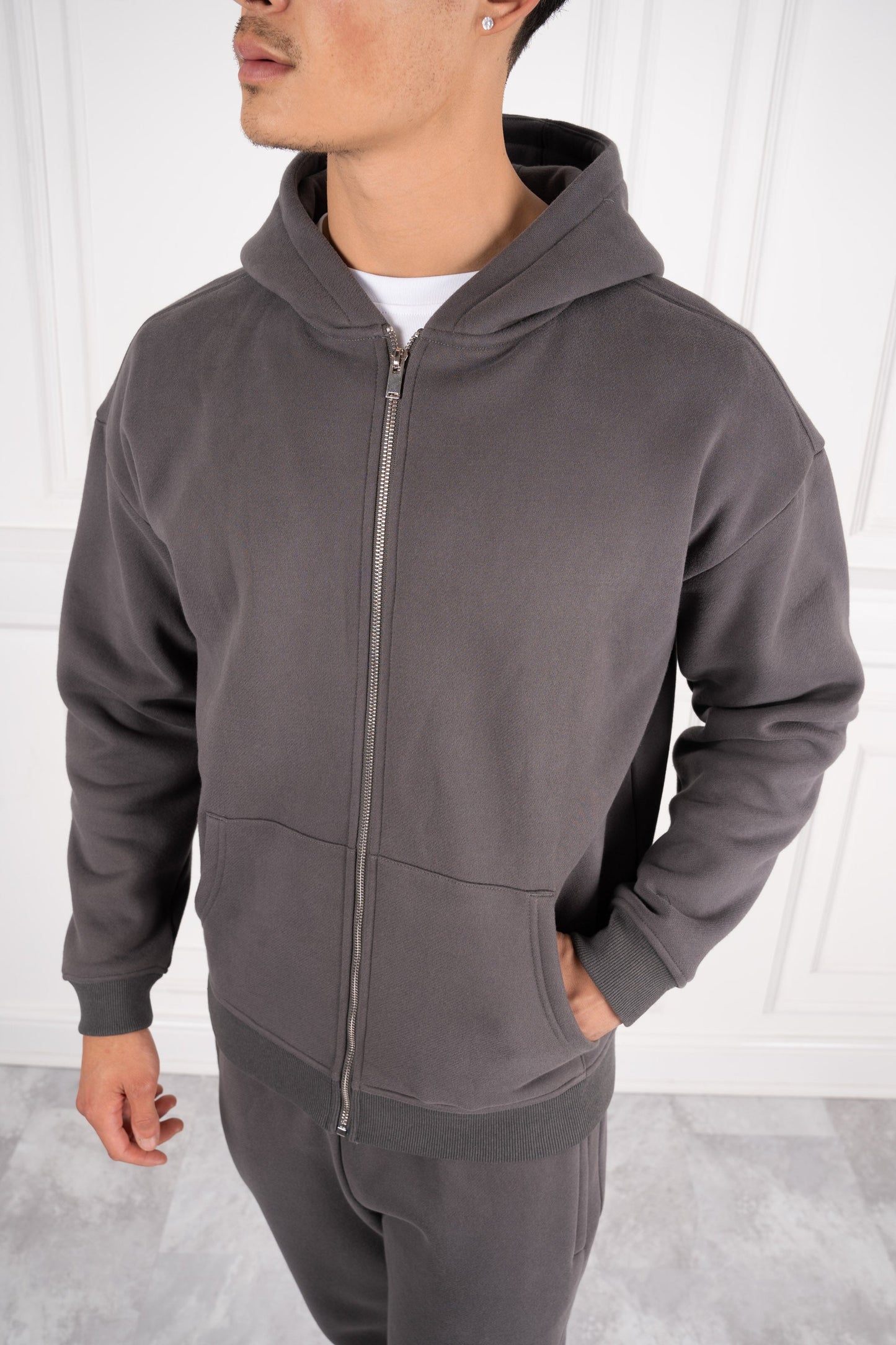 Premium Luxe Straight Leg Jogger - Charcoal