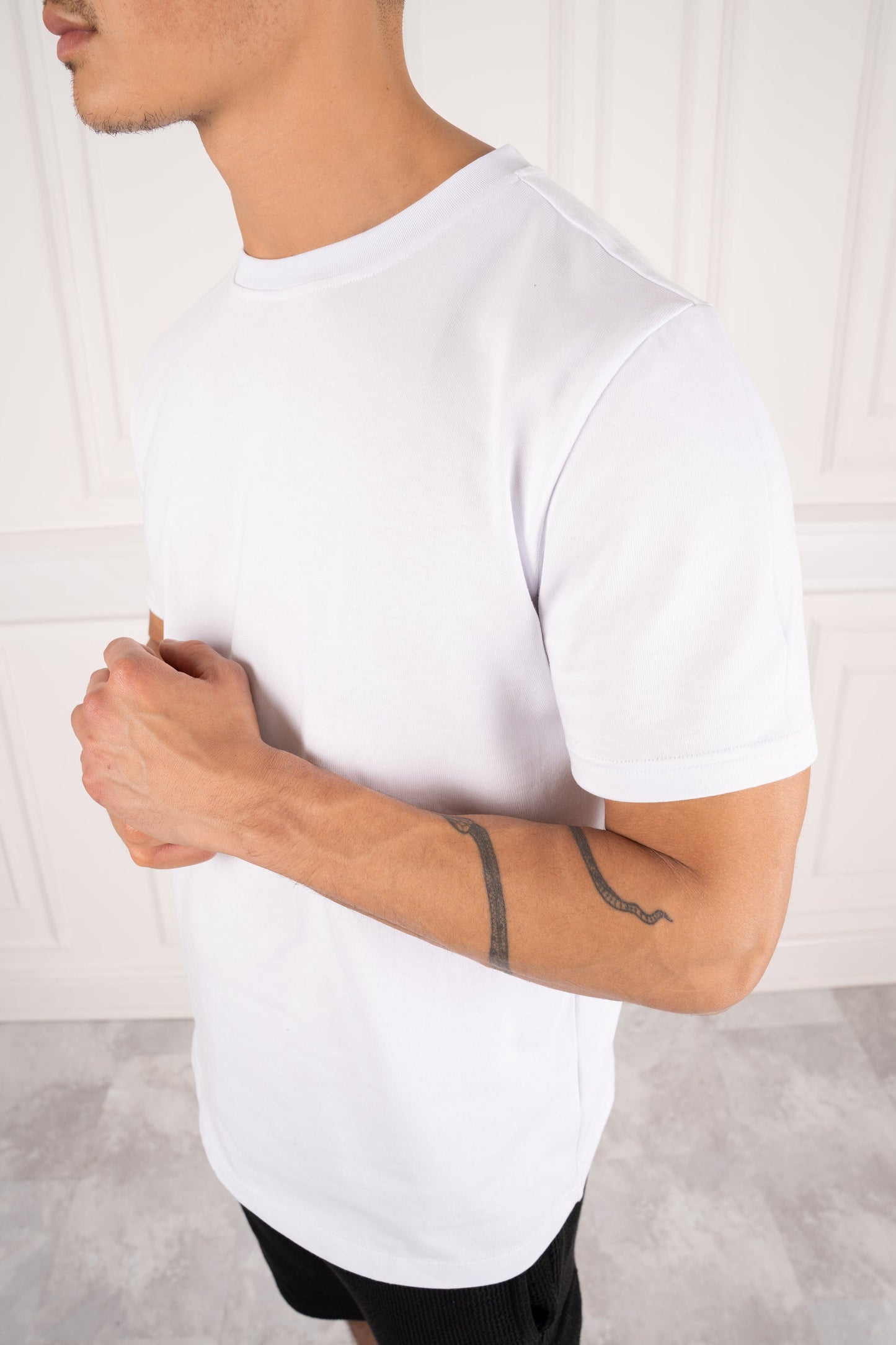Premium Essential Slim Fit T-Shirt - White - Offer
