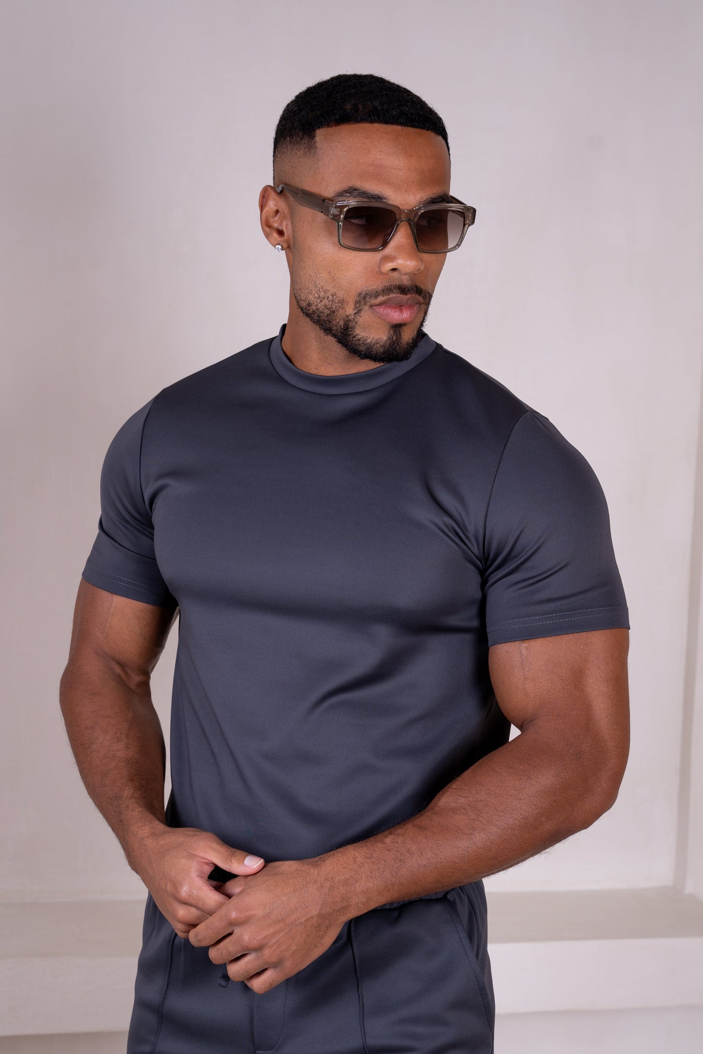 Premium Scuba Slim Fit T-Shirt - Charcoal (SS)