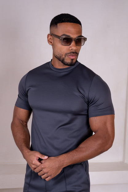 Premium Scuba Slim Fit T-Shirt - Charcoal (SS)