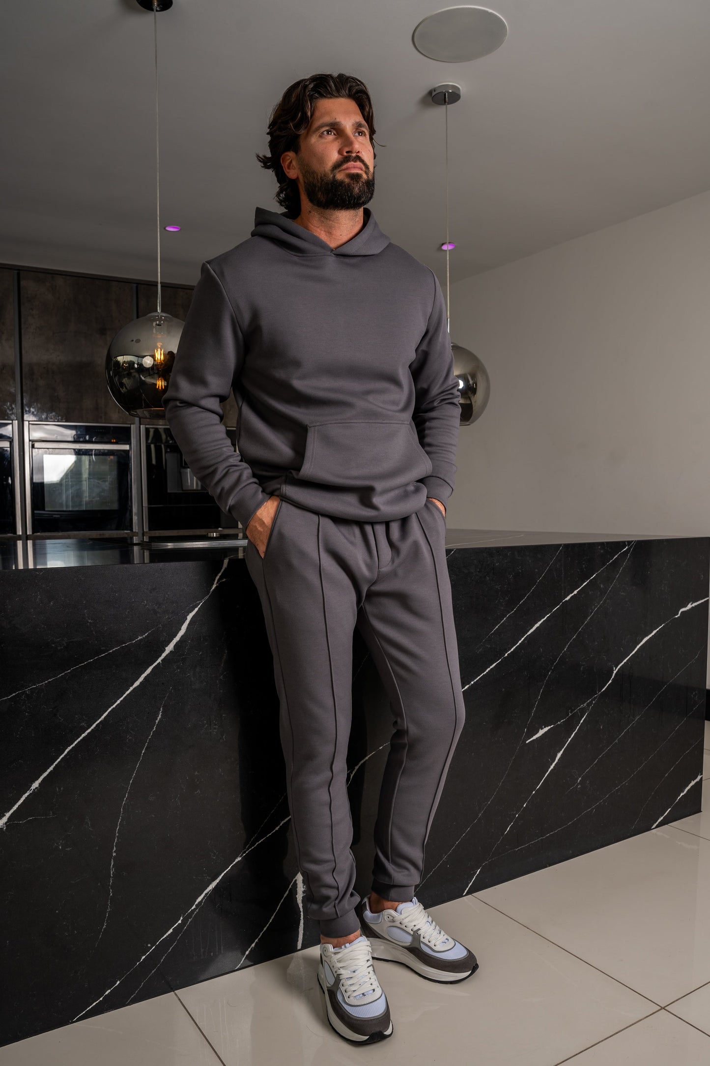 Essential Scuba Hoodie and Joggers Set - 2 Colours (Black and Charcoal) - 2 Pack