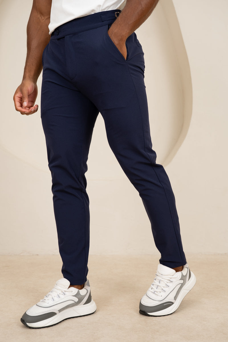 Motion Side Buckle Pant - Navy