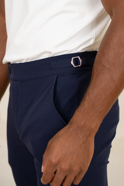 Motion Side Buckle Pant - Navy