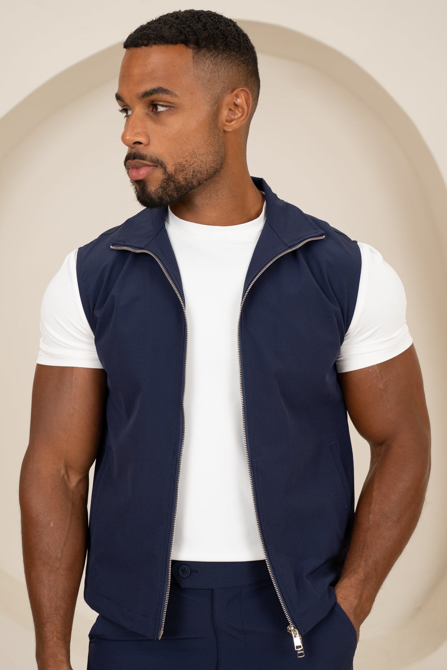 Motion Side Buckle Shorts - Navy