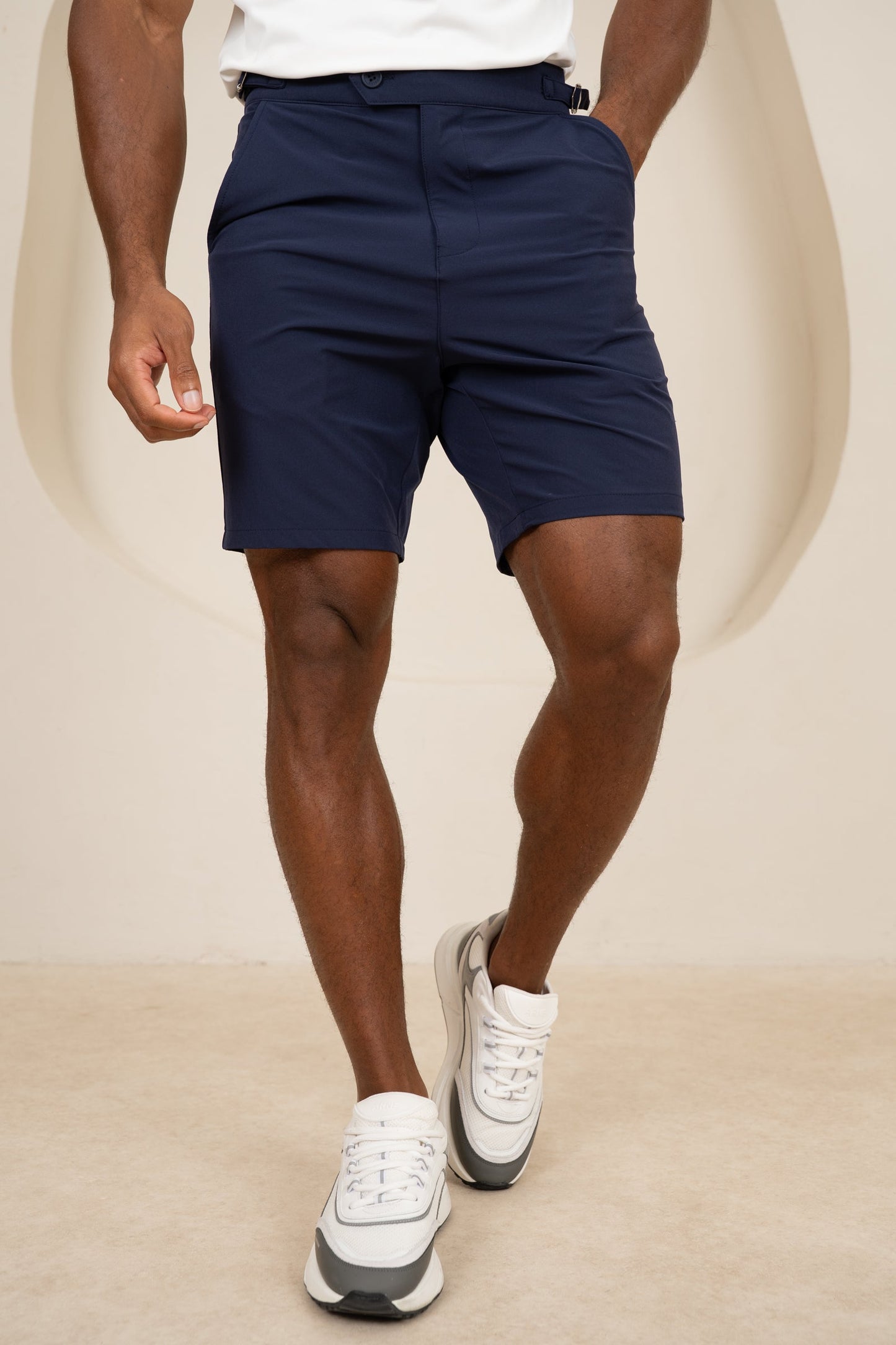 Motion Side Buckle Shorts - Navy