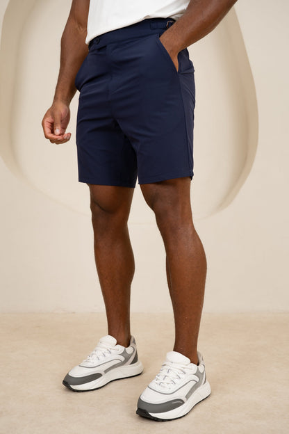 Motion Side Buckle Shorts - Navy
