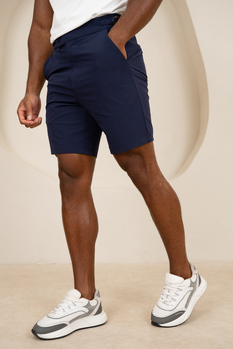 Motion Side Buckle Shorts - Navy