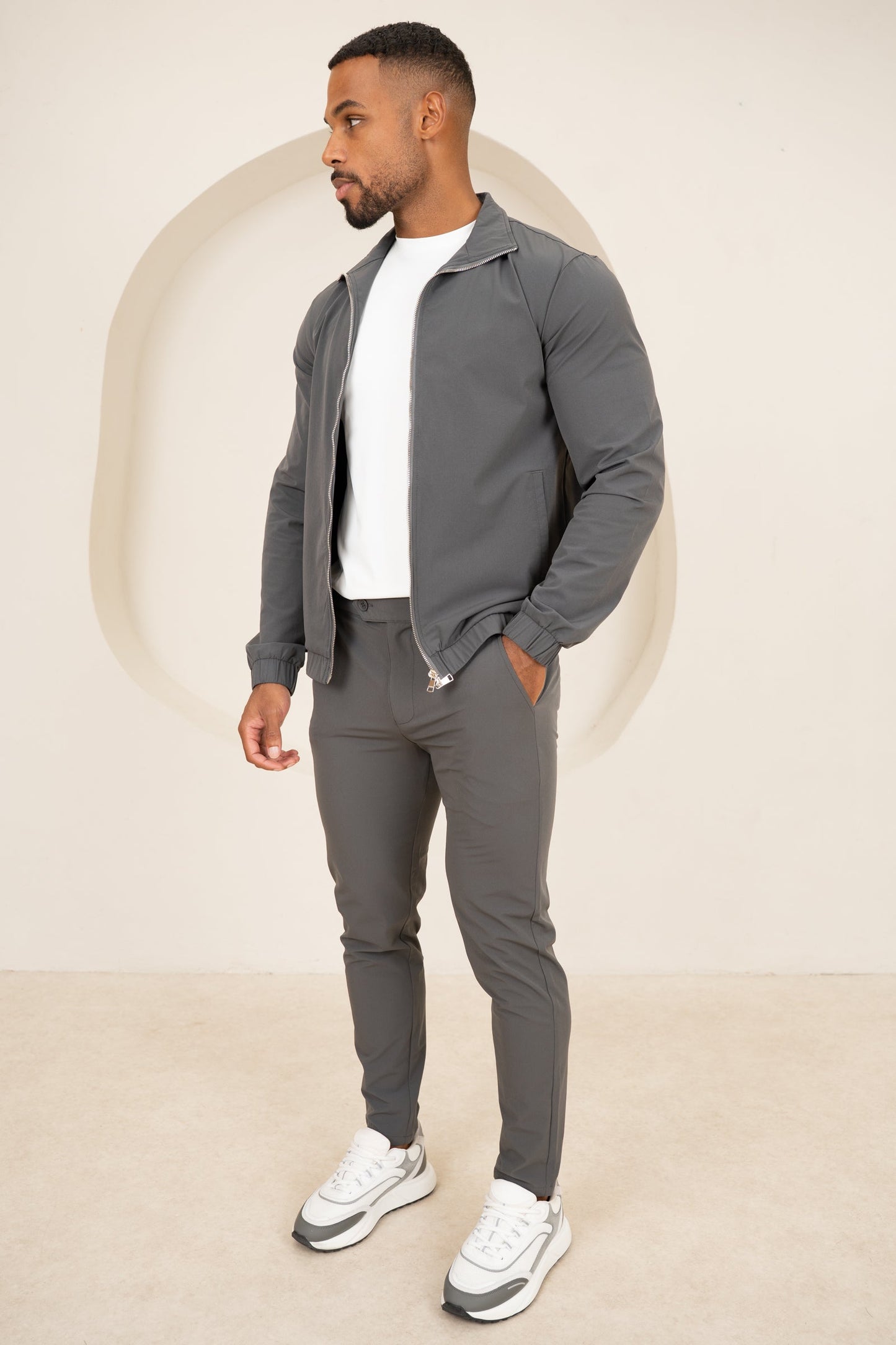 Motion Zip-Up Technical Jacket - Charcoal