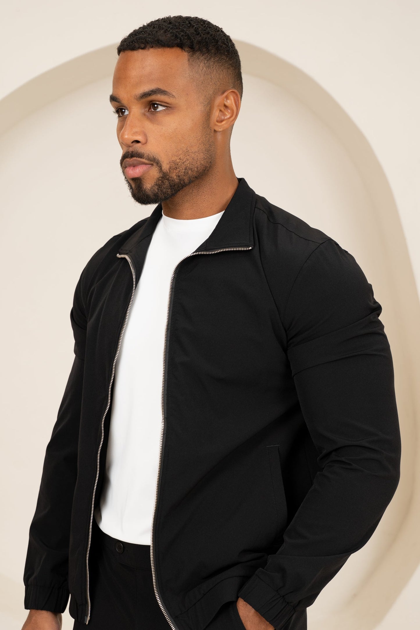 Motion Zip-Up Technical Jacket - Black