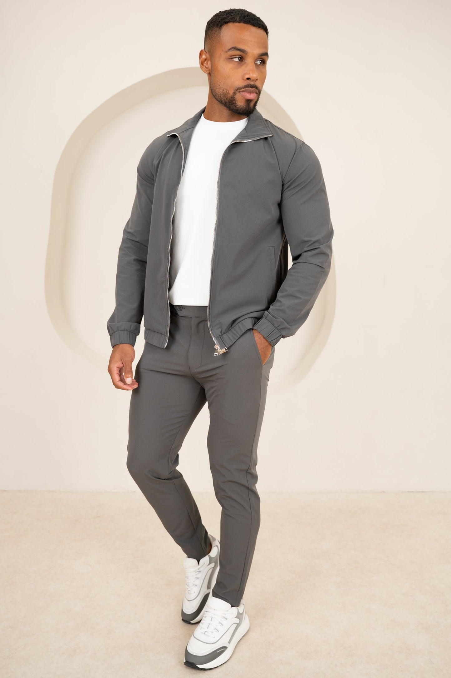 Motion Zip-Up Technical Jacket - Charcoal