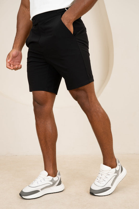 Motion Side Buckle Shorts - Black