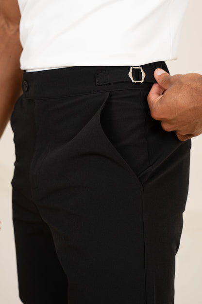 Motion Side Buckle Shorts - Black