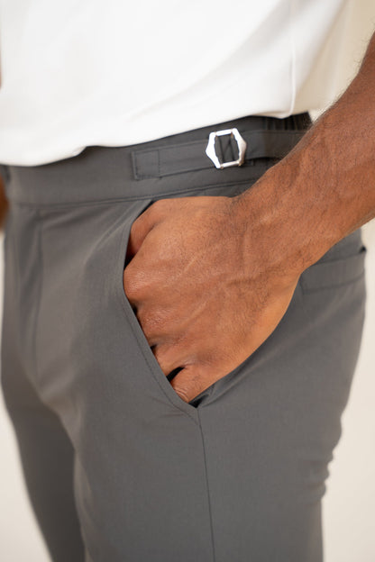 Motion Side Buckle Pant - Charcoal