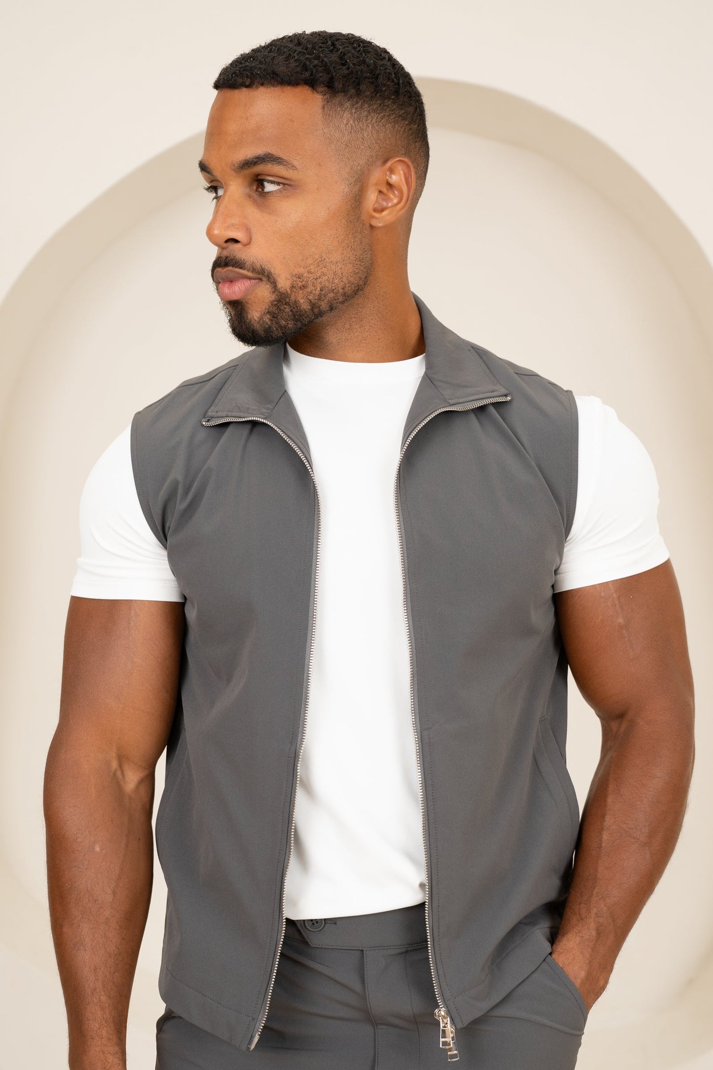Motion Side Buckle Pant - Charcoal