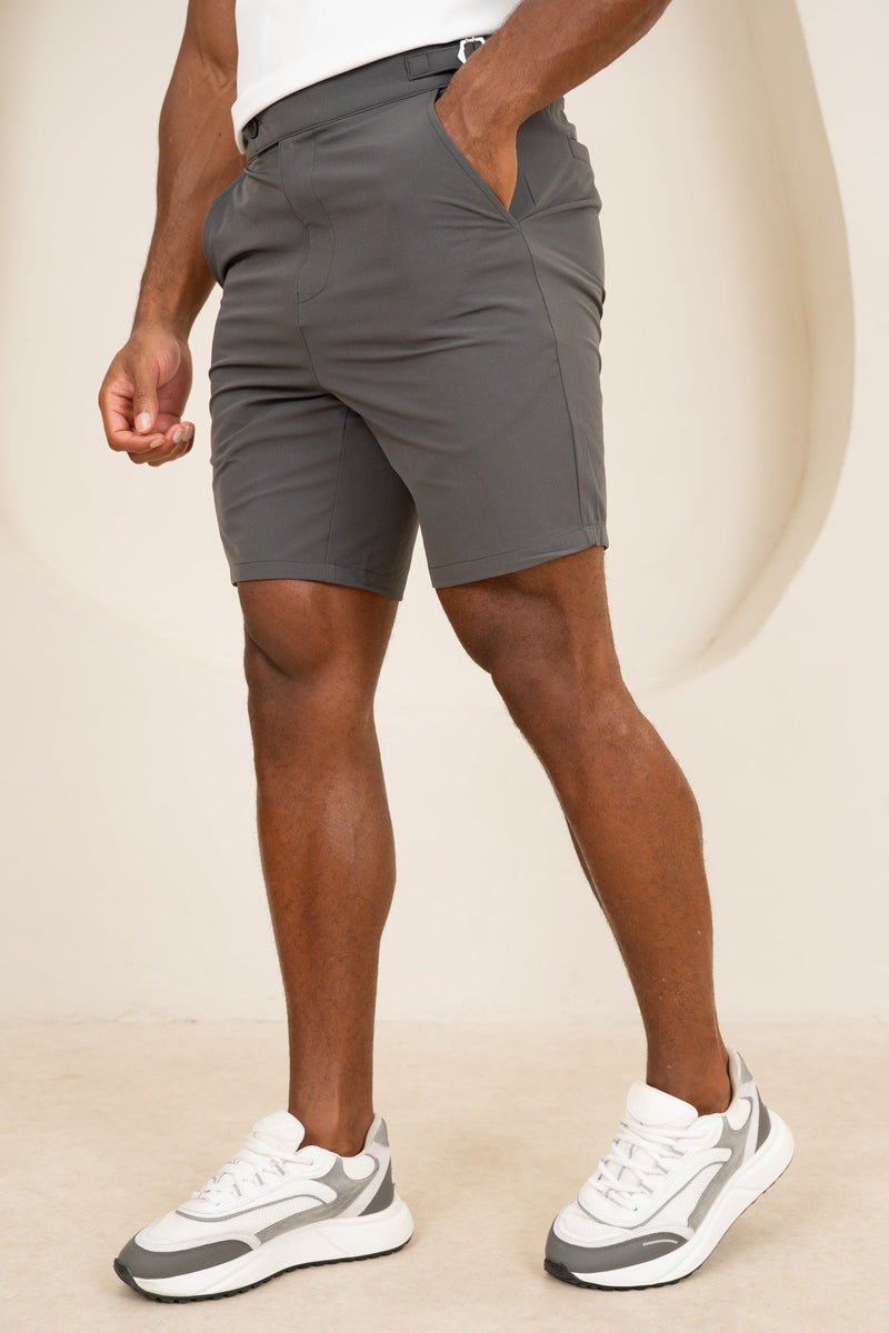 Motion Side Buckle Shorts - Charcoal