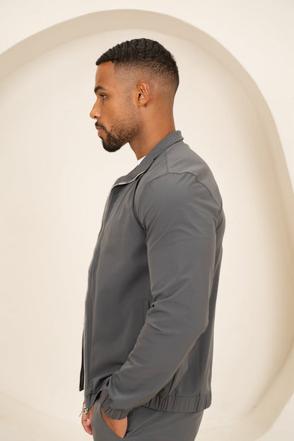 Motion Zip-Up Technical Jacket - Charcoal