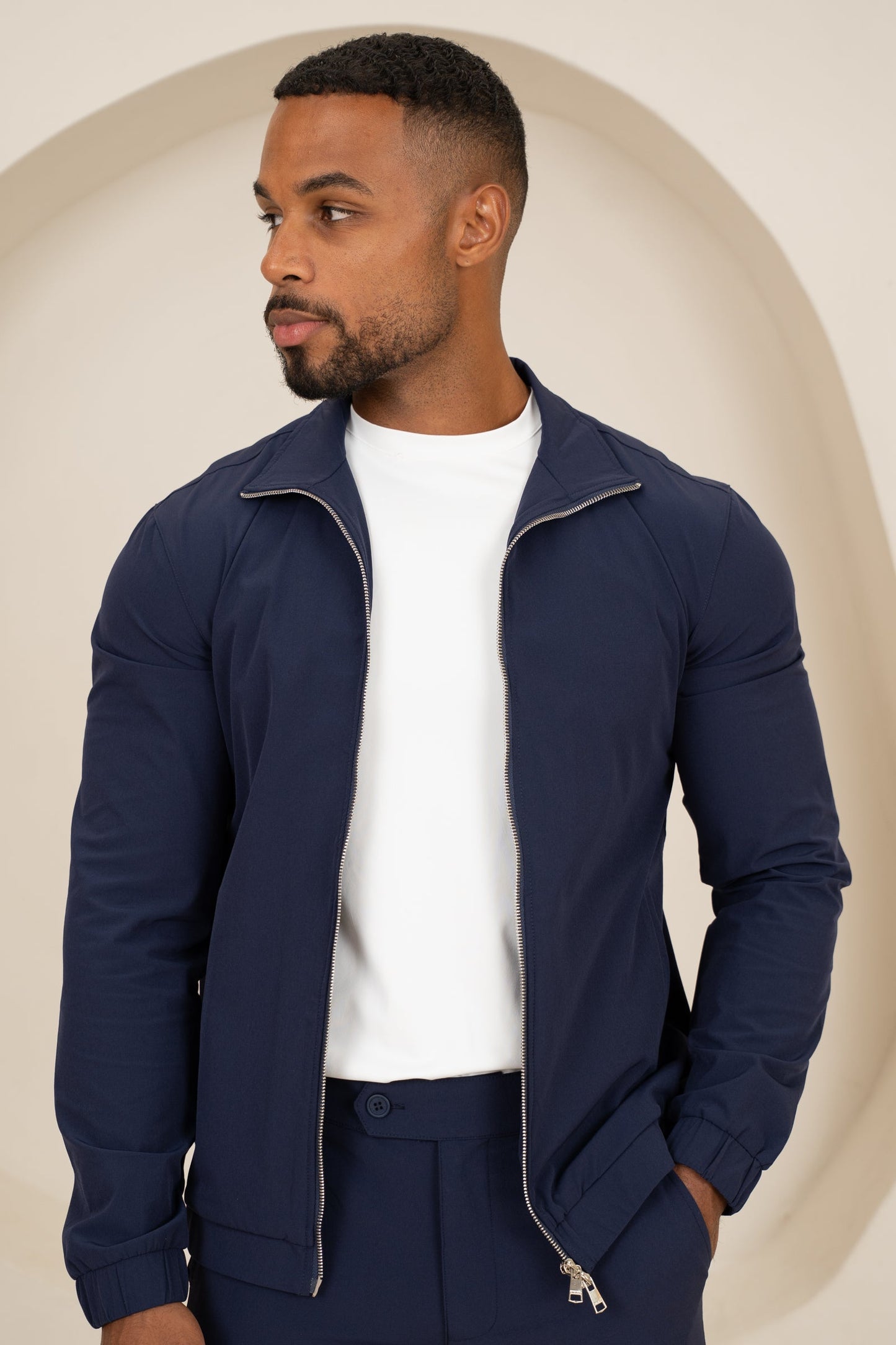 Motion Zip-Up Technical Jacket - Navy