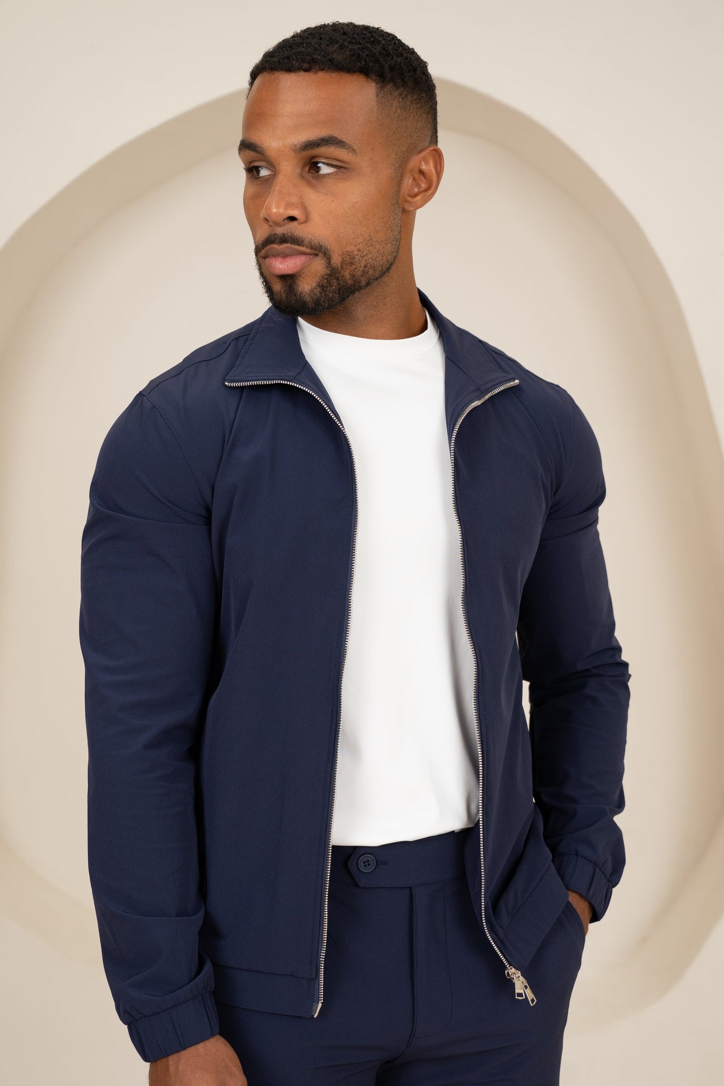 Motion Zip-Up Technical Jacket - Navy