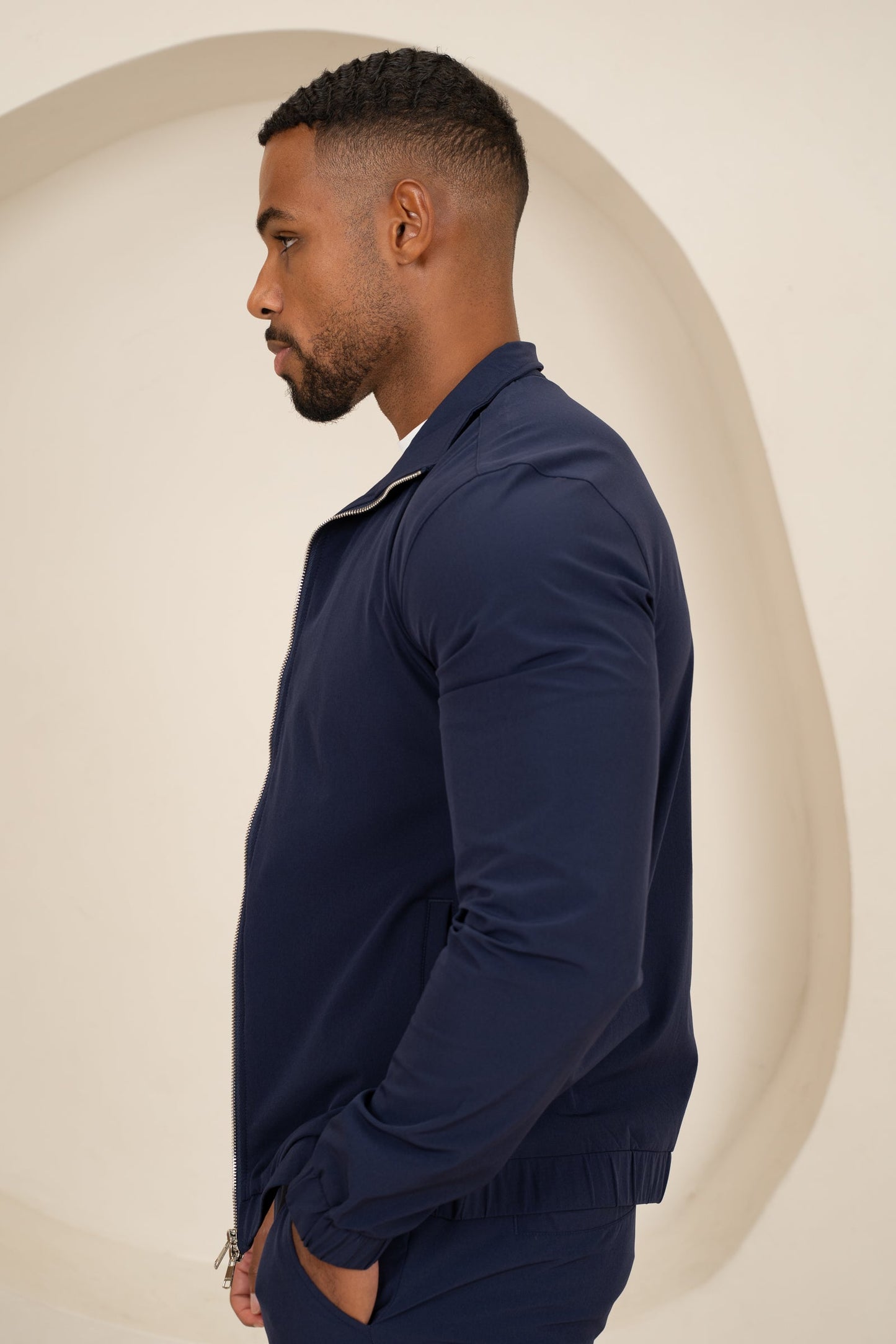 Motion Zip-Up Technical Jacket - Navy