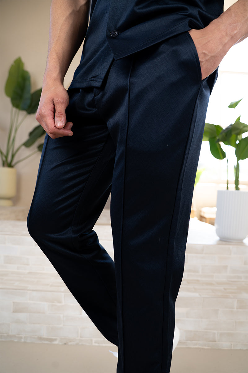 Interlock Tailored Jogger - Navy