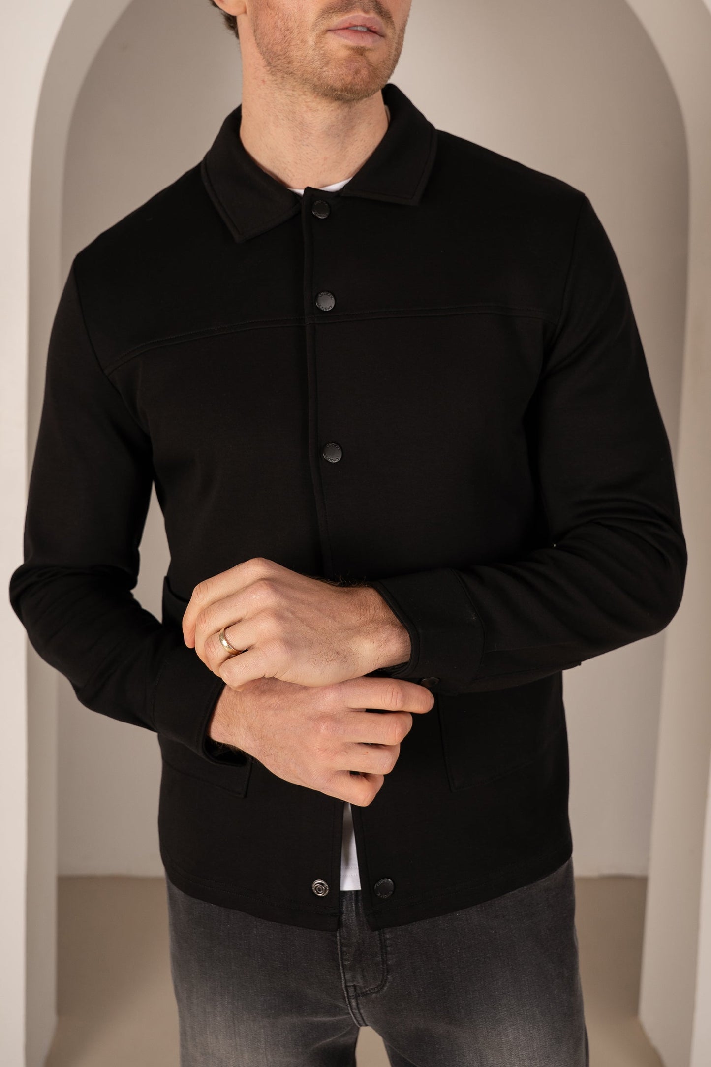 Interlock Overshirt - 3 Pack - 3 Colours (Black, Charcoal, Stone)