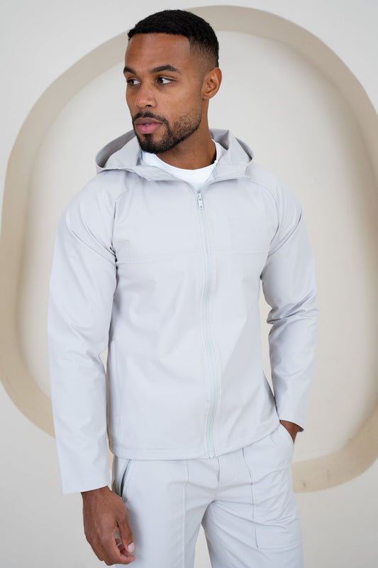 Pinnacle Brushed Technical Windbreaker Jacket - Grey