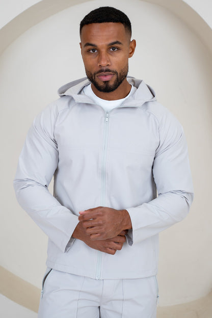 Pinnacle Brushed Technical Windbreaker Jacket - Grey