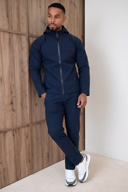 Pinnacle Brushed Technical Windbreaker Jacket - Navy