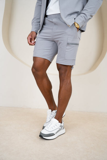 Premium Detail Cargo Shorts V2 - Grey