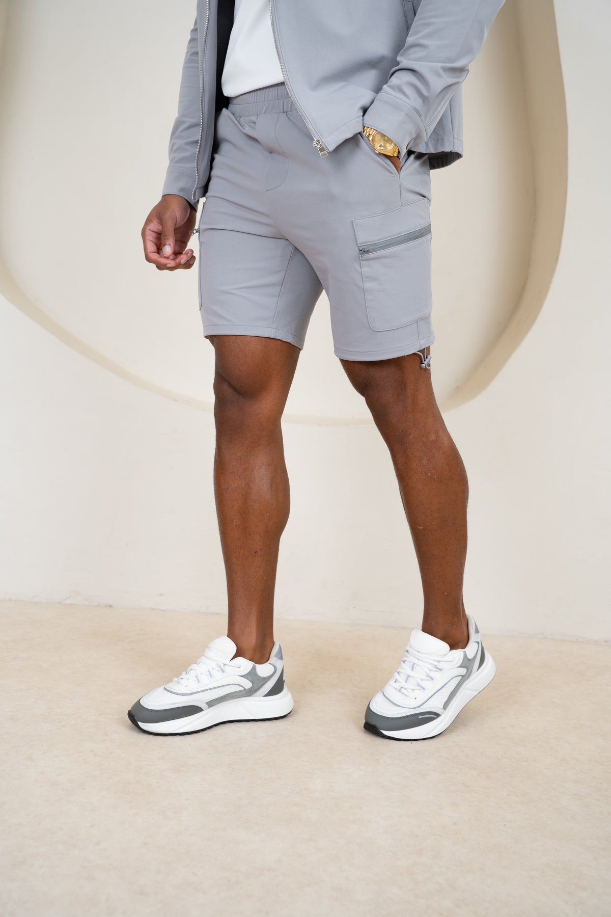 Premium Detail Cargo Shorts V2 - Grey