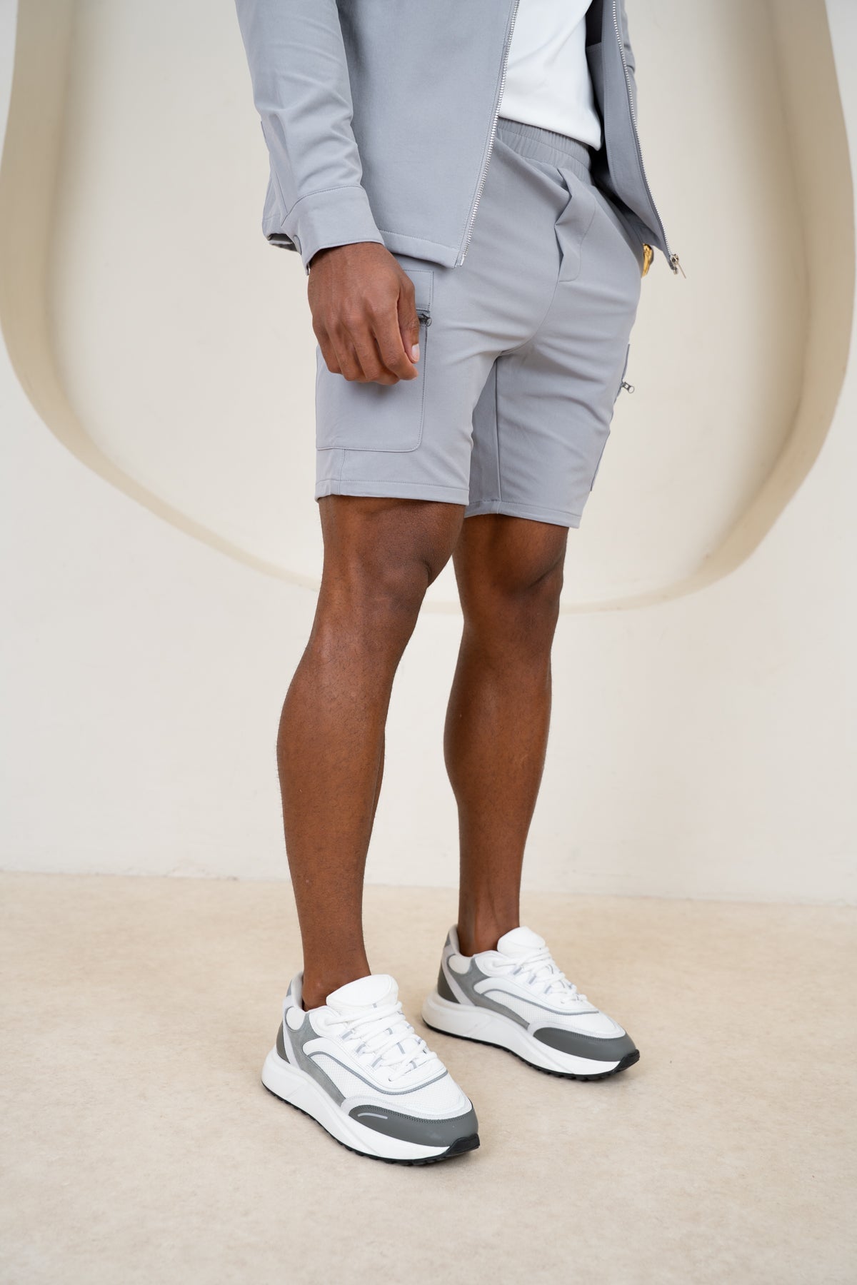 Premium Detail Cargo Shorts V2 - Grey
