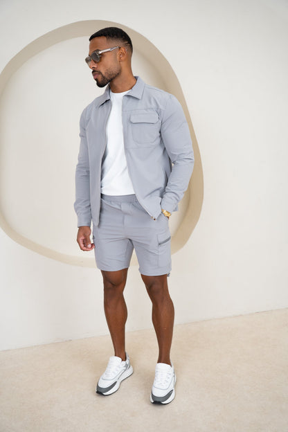 Premium Detail Cargo Shorts V2 - Grey