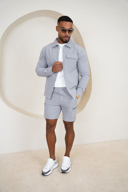 Premium Detail Cargo Shorts V2 - Grey