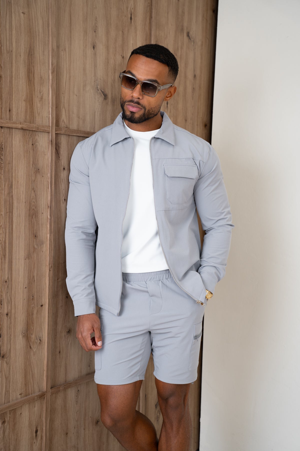 Premium Detail Cargo Shorts V2 - Grey