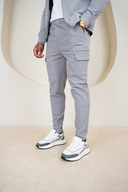 Premium Detail Cargo Pants V2 - Grey