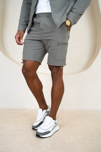 Premium Detail Cargo Shorts V2 - Taupe