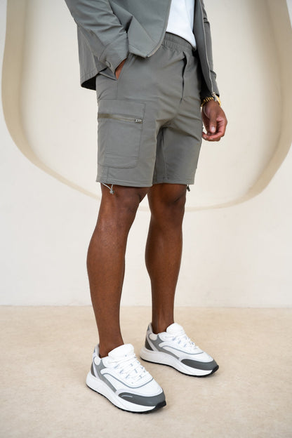 Premium Detail Cargo Shorts V2 - Taupe