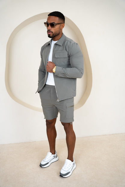 Premium Detail Cargo Shorts V2 - Taupe