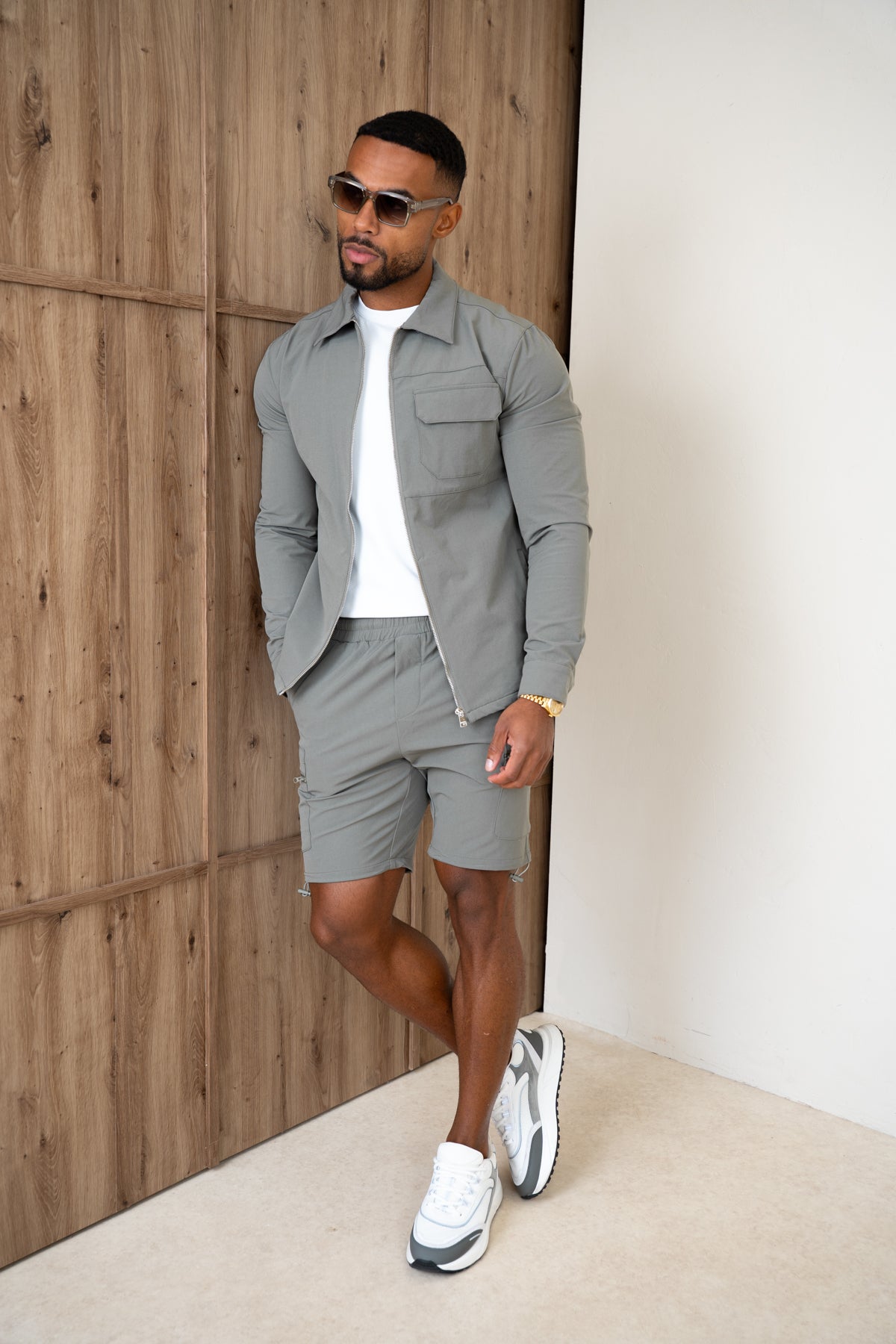 Premium Detail Cargo Shorts V2 - Taupe