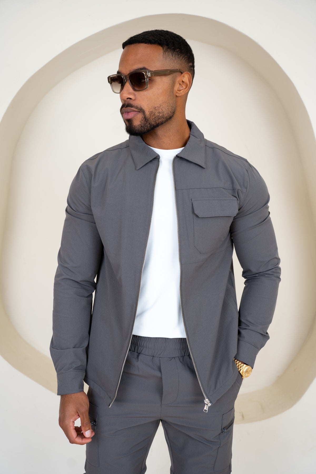 Premium Detail Cargo Shorts V2 - Charcoal