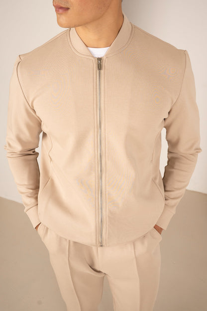 Soft Scuba Bomber Jacket - Stone
