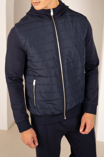 Pintuck Interlock Jogger - Navy