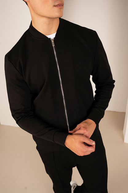 Soft Scuba Bomber Jacket - Black