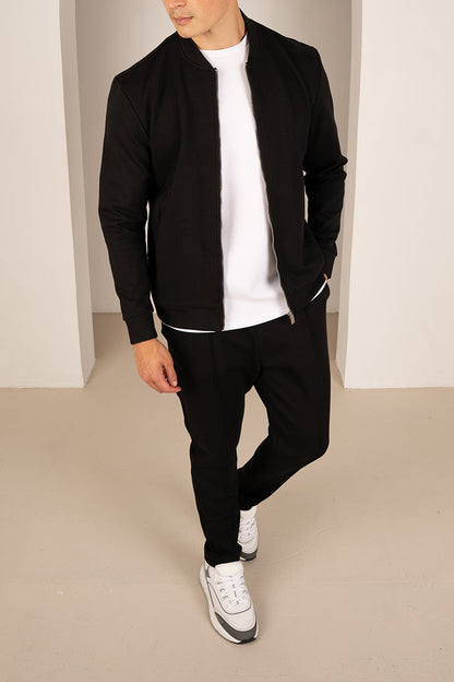Soft Scuba Bomber Jacket - Black